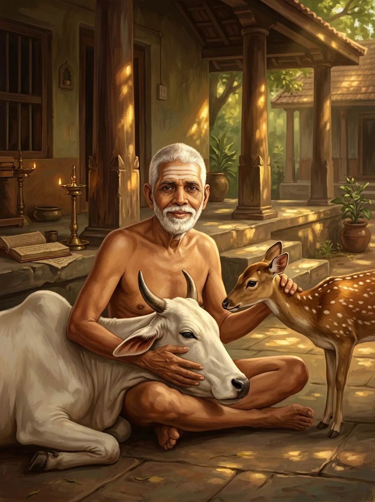 Amor por los animales · la vaca Lakshmi